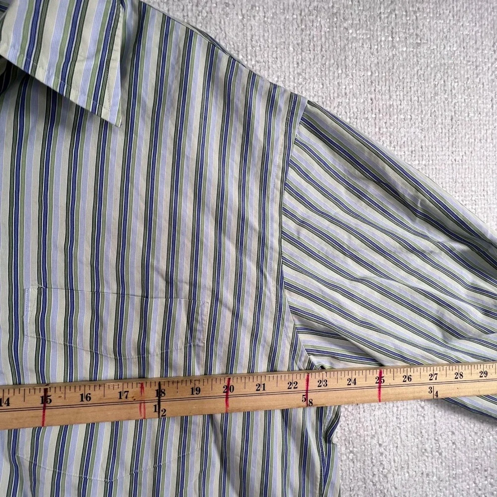 J Crew Mens Striped Button Down Long Sleeve Casual Dress Shirt‎ Size L